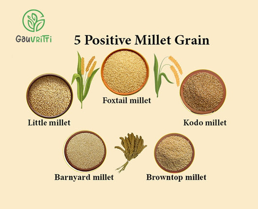 Gau Vritti Ancient Grains Millet Combo - The Wholesome Five (5 x 500g Packs)